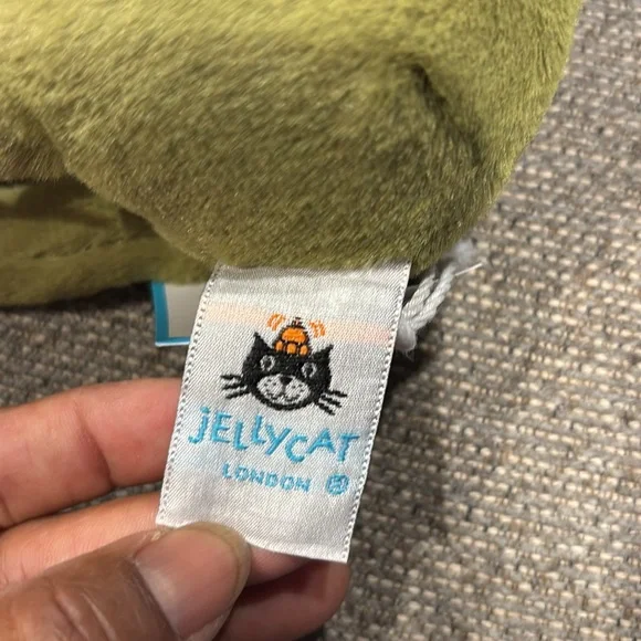 Jellycat Green and White Plush Frog Toy - Picture 9 of 14